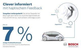 Активная педаль газа от Bosch: легкая вибрация уменьшит нажатие на педаль и предупредит о «лихачах»